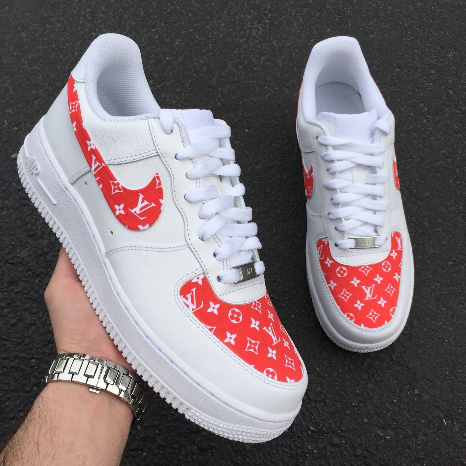 supreme louis vuitton air forces