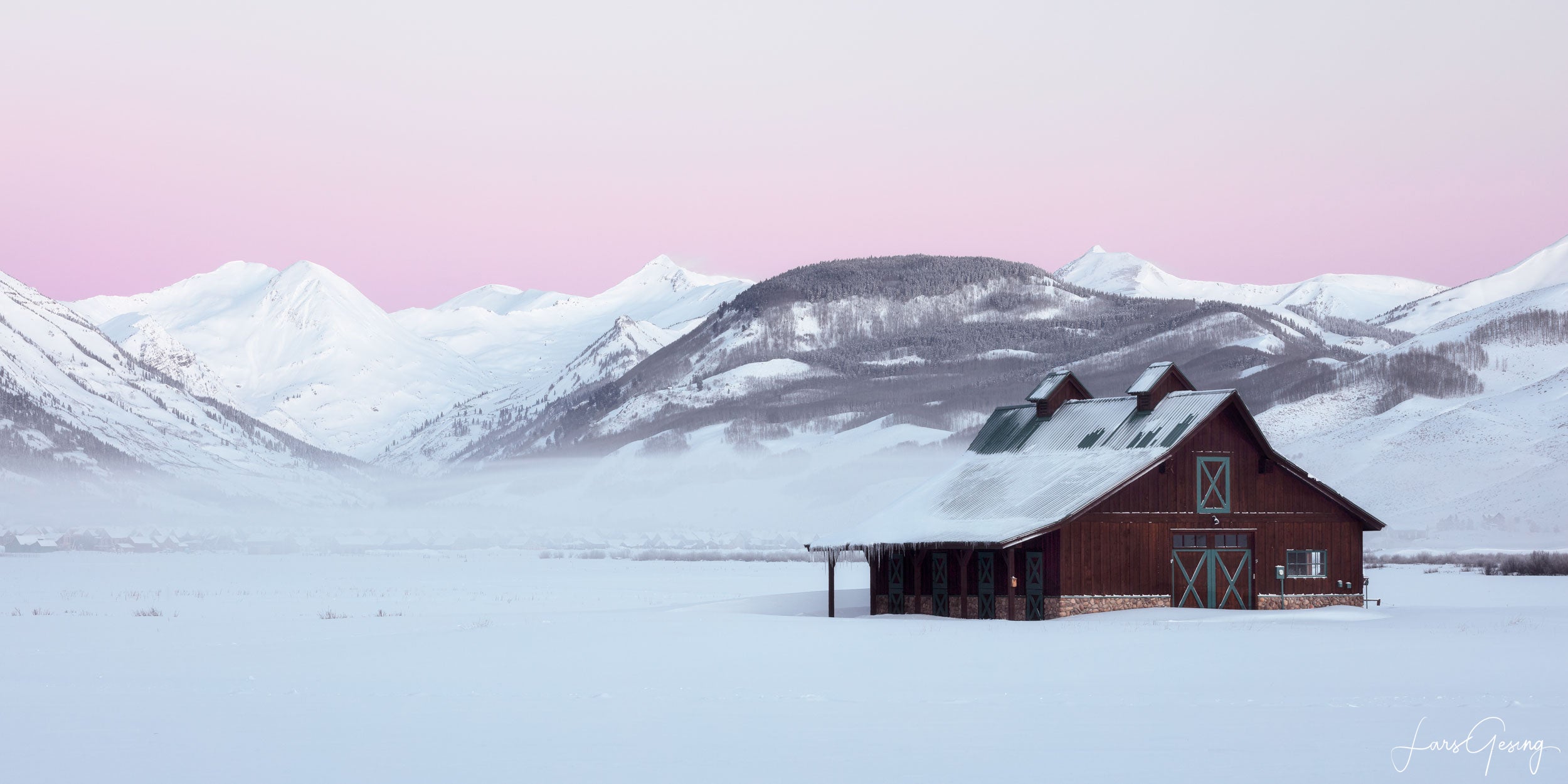 A Lars Gesing Fine Art Nature photograph of a barn near the mountain town of Crested Butte, Colorado, one of the best places to ski in Colorado and one of the best mountain towns in Colorado for vacations and to buy a home.