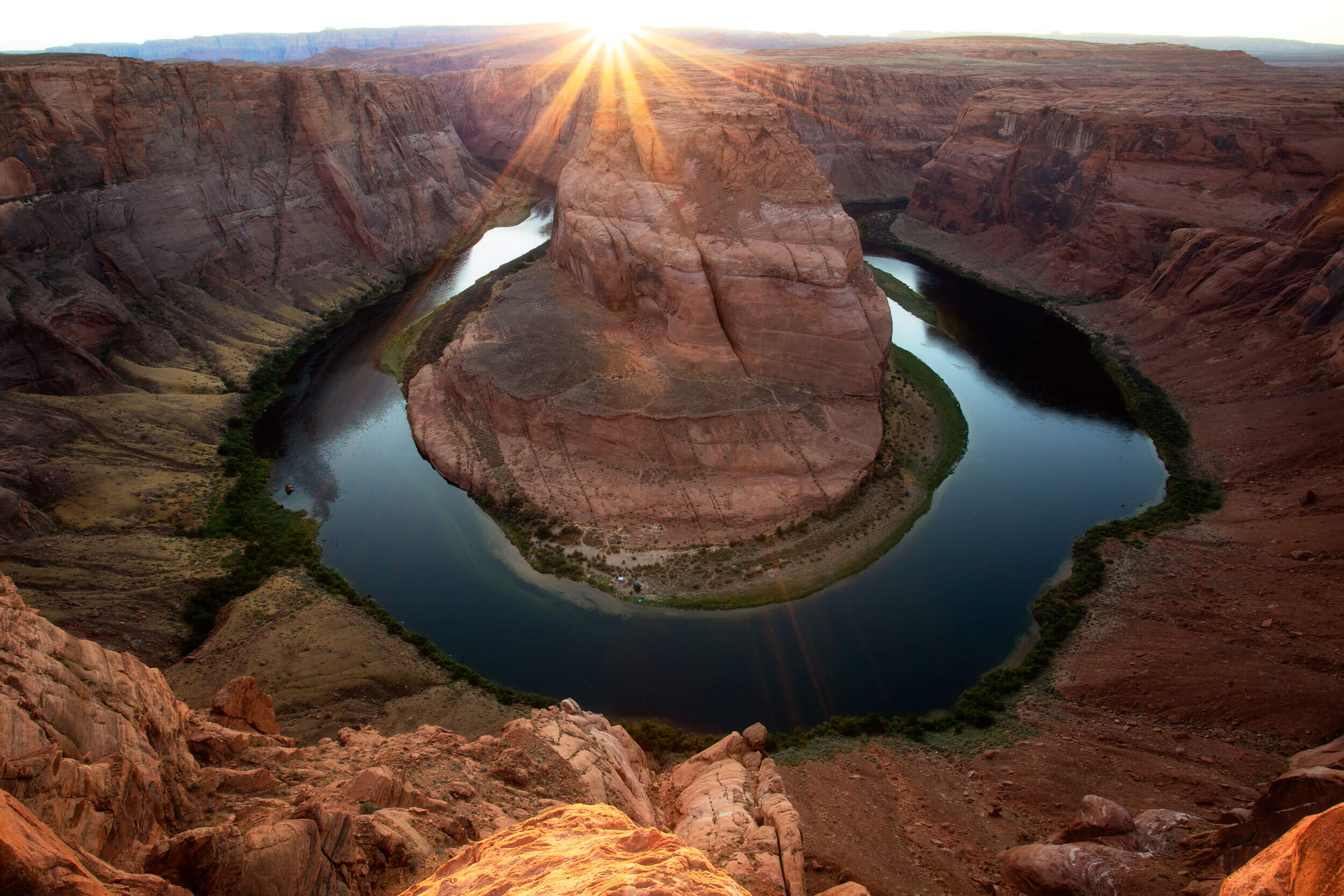 This piece of Arizona art shows famous Horseshoe Bend.