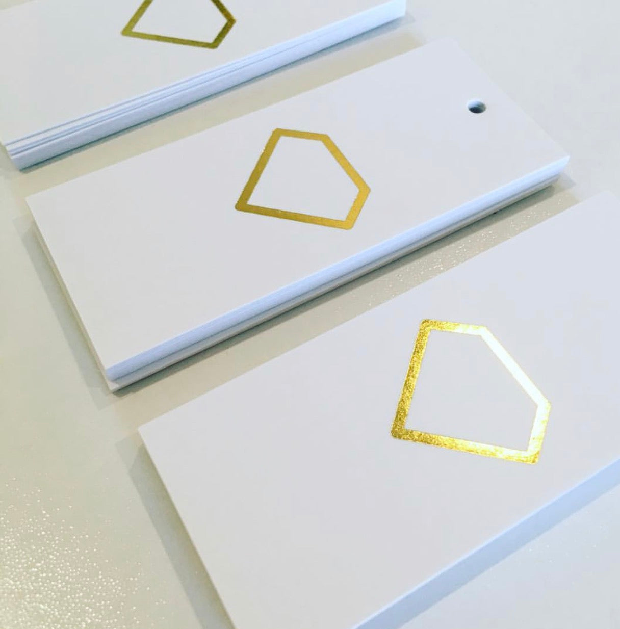 custom gold foil hang tag printing packaging