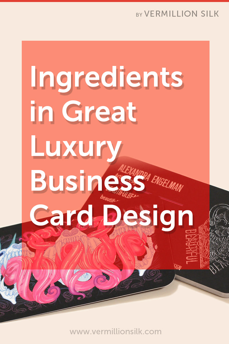 ingredients in great luxury business card design