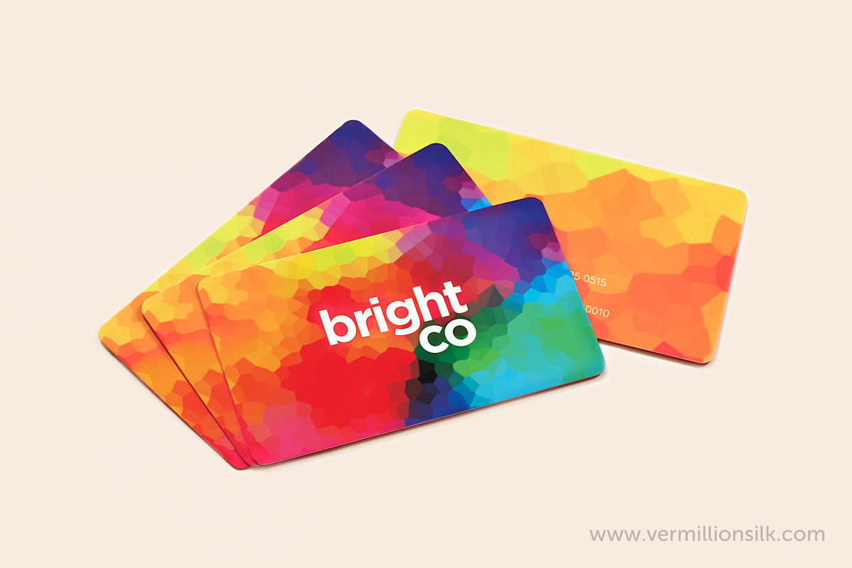 colorful luxury silk business cards
