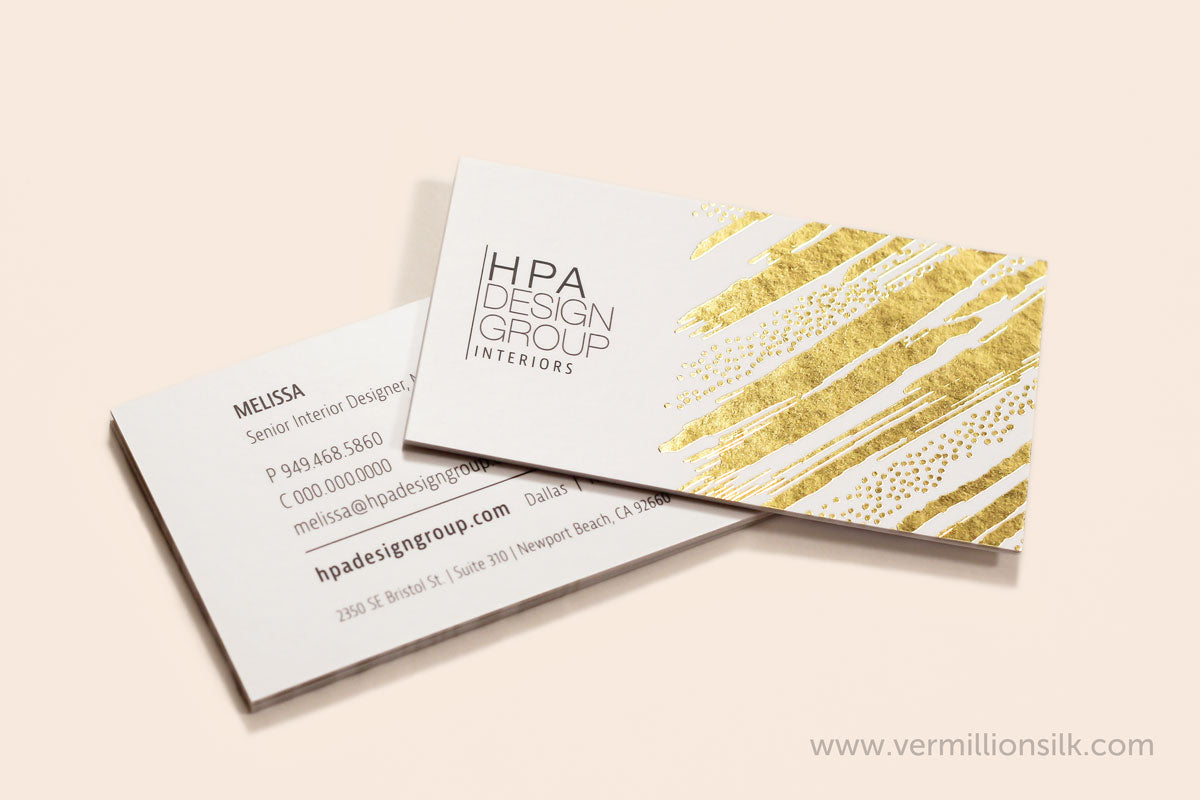 gold foil business cards