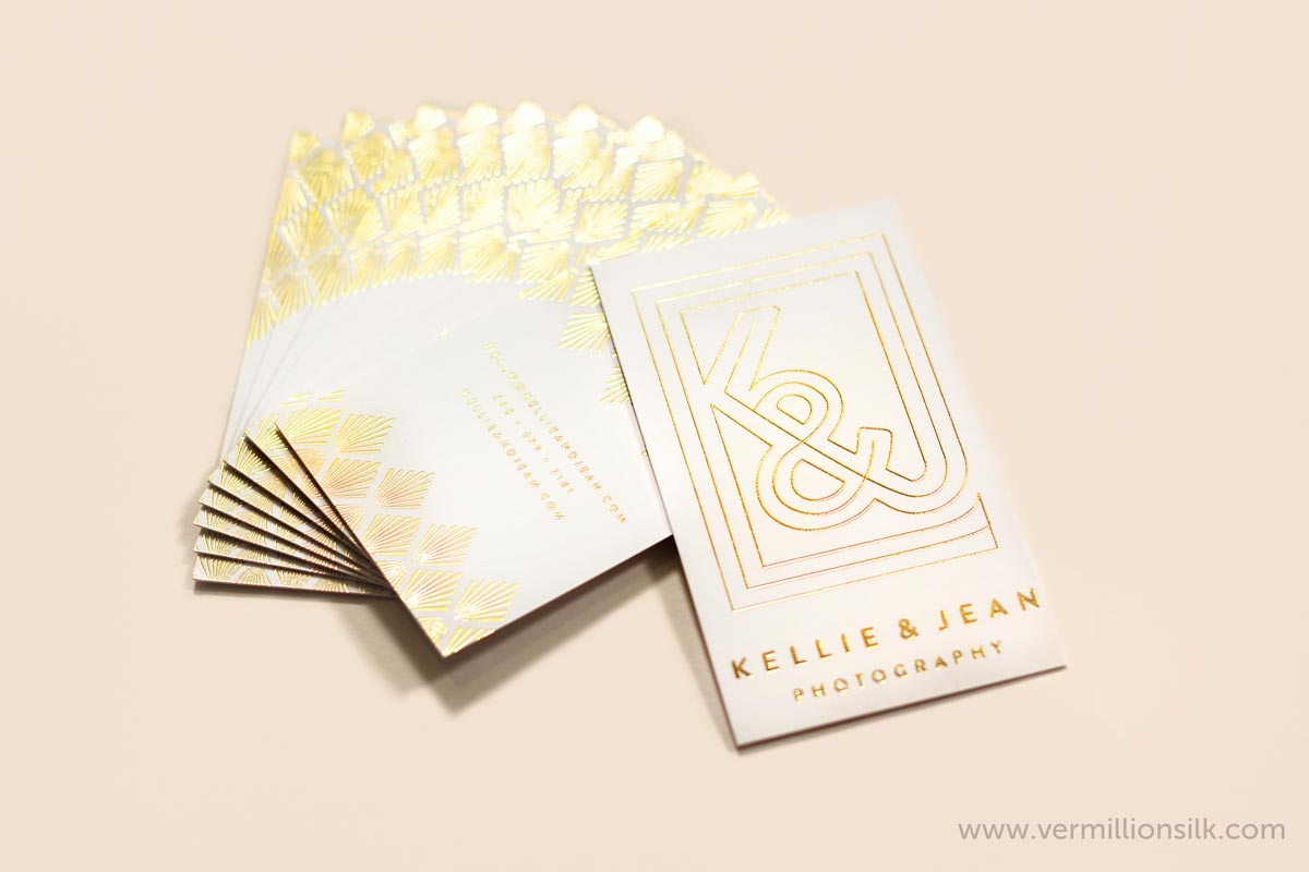 gold foil business cards