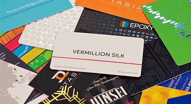 Vermillion Silk Business Card Sample Pack
