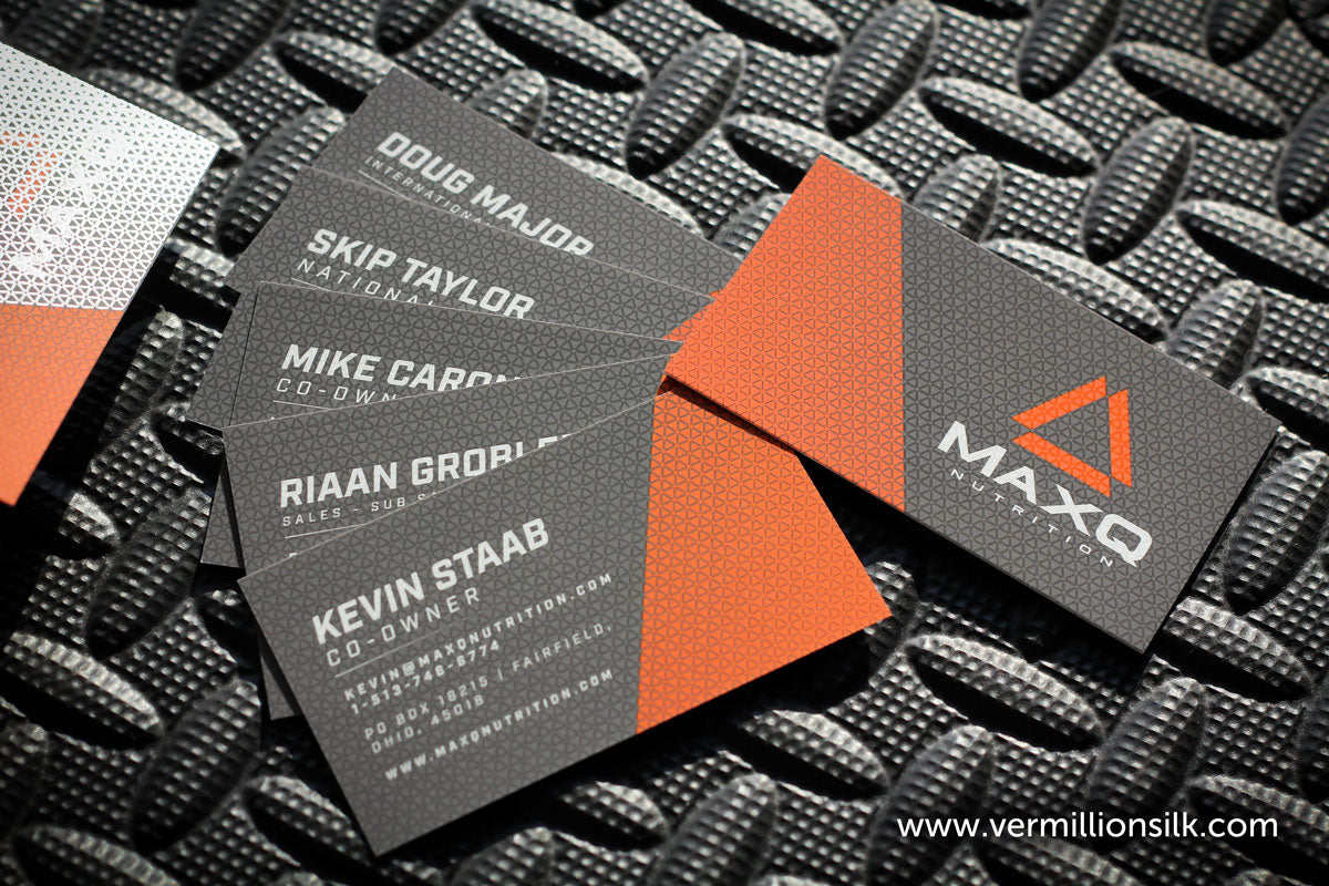luxury business cards with suede coating for multiple employees