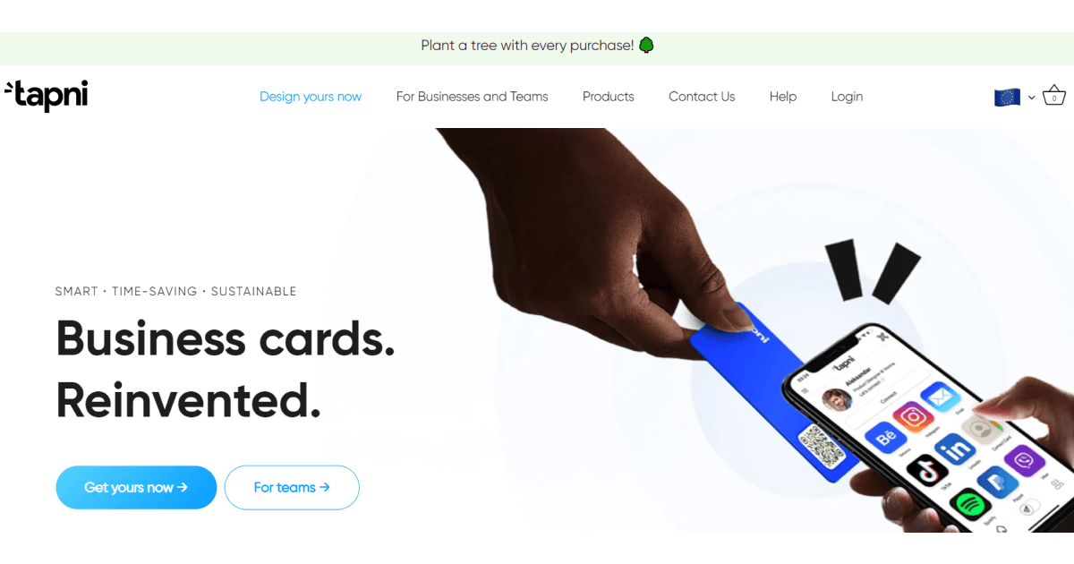 tapni-digital-business-card-homepage