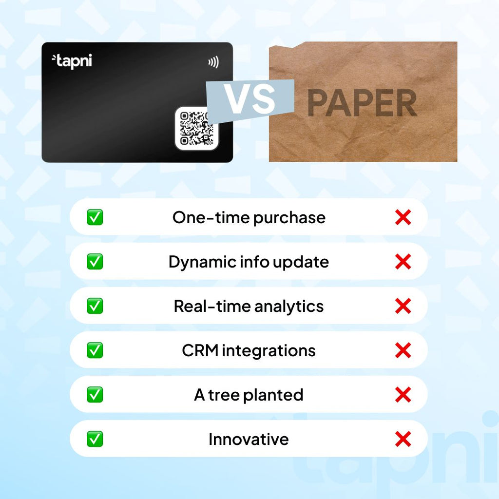 Digital vs paper business cards