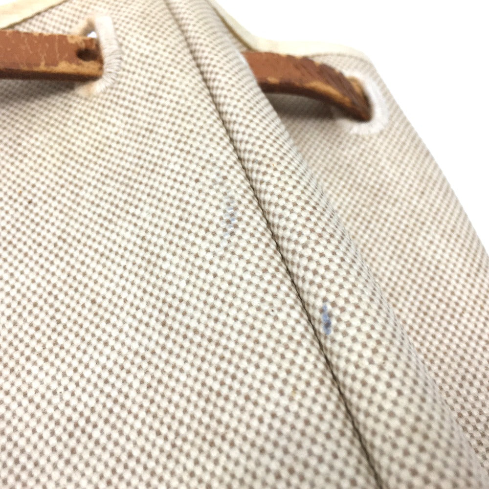 HERMES Backpack Leather/Toile GM beige With replacement bag Herbag add PM Women Used Authentic - Image 12