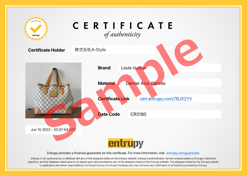 entrupy certificate hermes