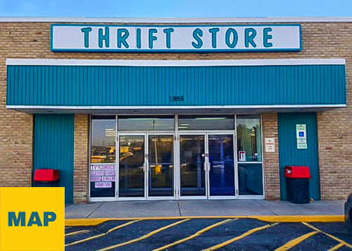 Exterior photograph of PRIME THRIFT Edgewood with blue sky