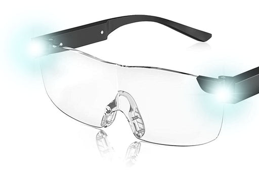 Gafas de lectura con luz LED brillante para lectores con luces, lupa  iluminada, lector nocturno, gafas compactas de marco completo, unisex,  visión