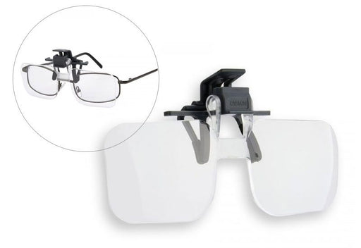 Carson Magnifying Safety Glasses with Clip-on, Flip-Up Lens System 1.5X