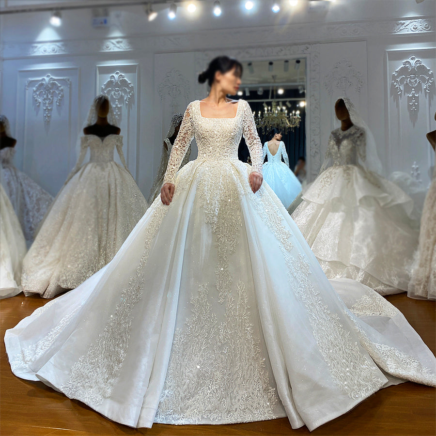 NS4190 Amazing new wedding dress with full beading elegant 2022 bridal ...