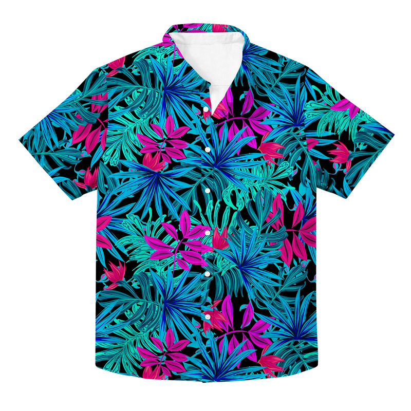 Hawaiian Button Up Tropical Leaves – Beloved Shirts