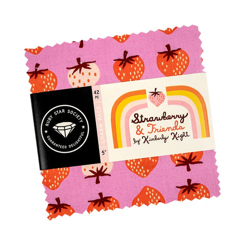 Strawberry & Friends designed by Kimberley Kight for Ruby Star Society Charm Pack