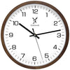 Holzwerk BLOMBERG modern designer wall clock made of wood, variant in brown, white