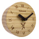 Holzwerk ALTENA round designer retro wooden table clock, Roman numerals, variant in beige