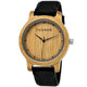Holzwerk LINDEN women's and men's silicone & wood bracelet watch, variant in black, beige