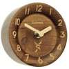 Holzwerk ALFELD round table clock made of wood, variant in brown