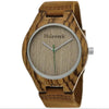 Reloj Holzwerk BURGAU de madera para mujer y hombre con correa de piel, variante en marrón y verde