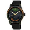 Holzwerk WISSMAR women's and men's wood & leather watch in camouflage colors, variants in brown, olive, black