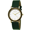 Holzwerk Reloj de madera para mujer, moderno reloj de piel, color turquesa, verde, dorado y blanco