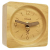 Holzwerk ARNEBURG square designer retro table clock made of wood, version in beige