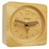 Reloj de mesa retro de diseño cuadrado Holzwerk ARNEBURG de madera, versión en beige