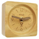 Reloj de mesa retro de diseño cuadrado Holzwerk ARNEBURG de madera en color beige