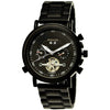 Holzwerk DARGUN men's stainless steel & wood automatic watch with date, version in black