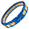 Holzwerk CHIEMSEE women's and men's wood & stainless steel bracelet, variant in blue, beige