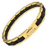 Holzwerk TEGERNSEE women's and men's wood & stainless steel bracelet, version in gold, black