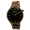 Holzwerk HELDBURG women's and men's wooden watch, variant in walnut brown, black
