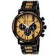 Holzwerk BEELITZ women's and men's stainless steel & wood watch chronograph, version in black, beige