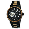 Holzwerk men's wooden watch mechanical automatic watch black brown white