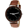 Reloj Holzwerk FULDA de cuero y acero inoxidable para mujer y hombre, variante en marrón, negro y plata
