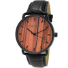 Reloj Holzwerk GEHRDEN de cuero y acero inoxidable para mujer y hombre, variante en negro, marrón