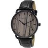 Reloj Holzwerk FREISING de cuero y acero inoxidable para mujer y hombre, variante en negro, gris