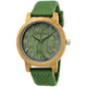 Holzwerk Women's & Men's Wooden Watch Wood Silicone Watch Green Beige