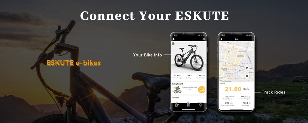 connect your smartphone with ESKUTE Polluno electric city bike