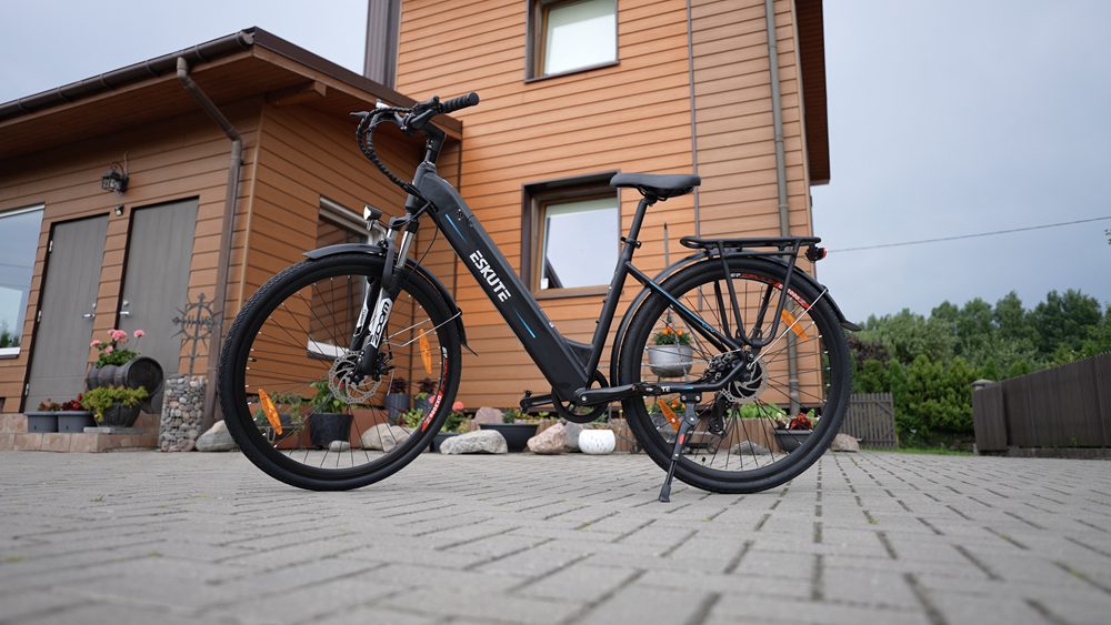 e-bike in the yard