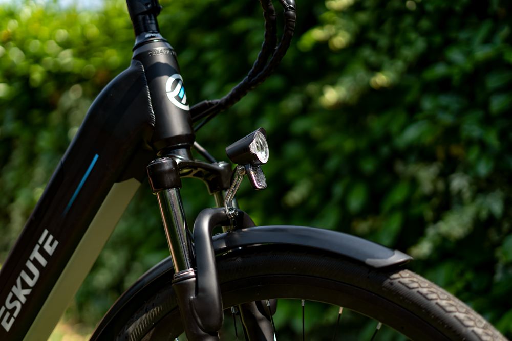 ebike front suspension Closeup