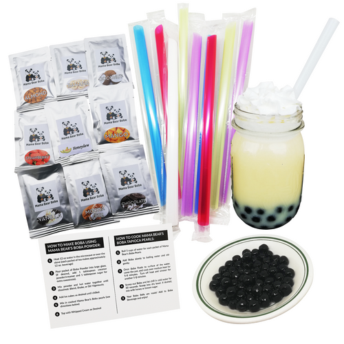 Instant Boba Kit TROPICAL 6 Flavor SAMPLER Boba Bubble Tea Kit - Make – Mama  Bear Boba