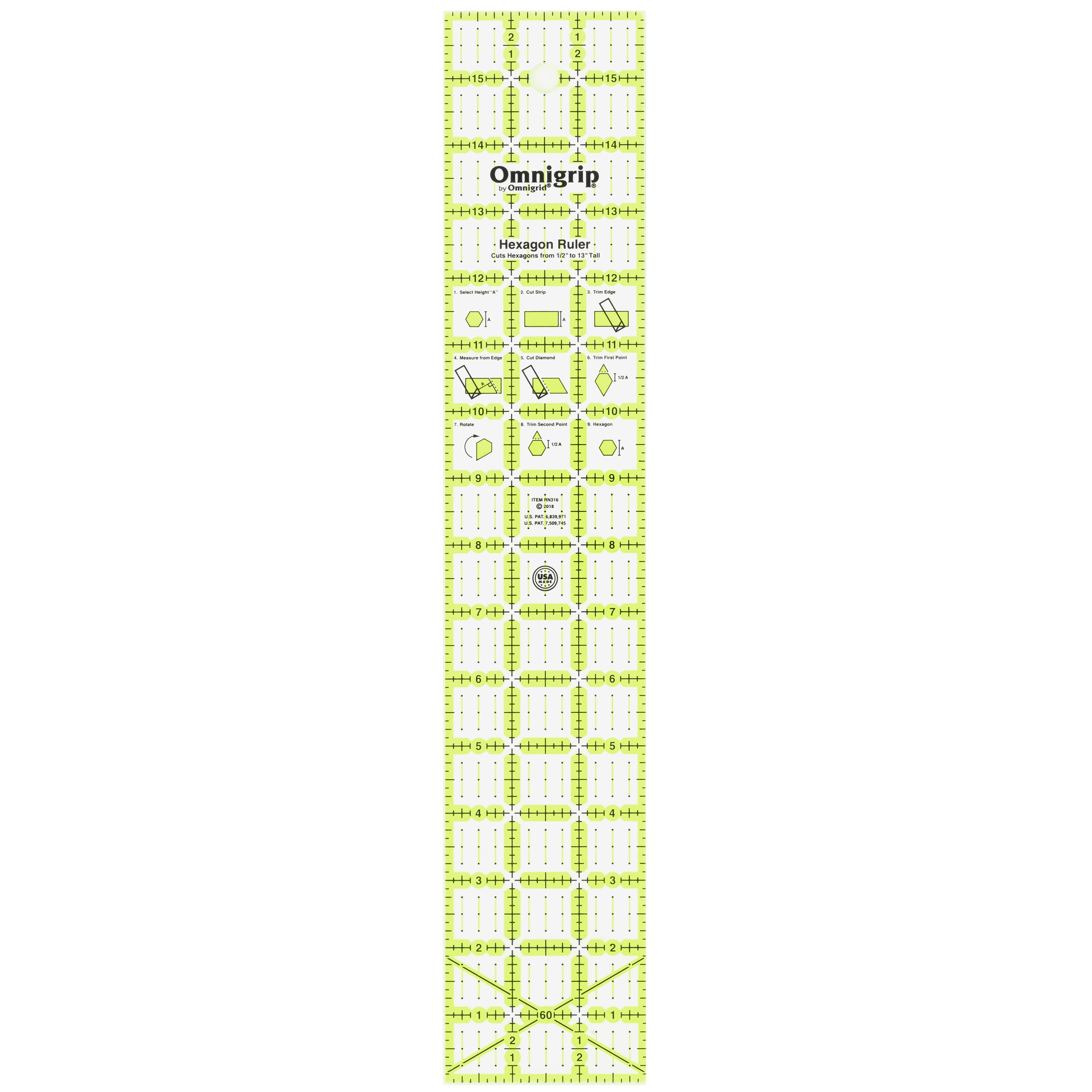 Dritz - Omnigrip By Omnigrid - Non-Slip Quilters Ruler 8.5 inch X24 in –  CraftOnline