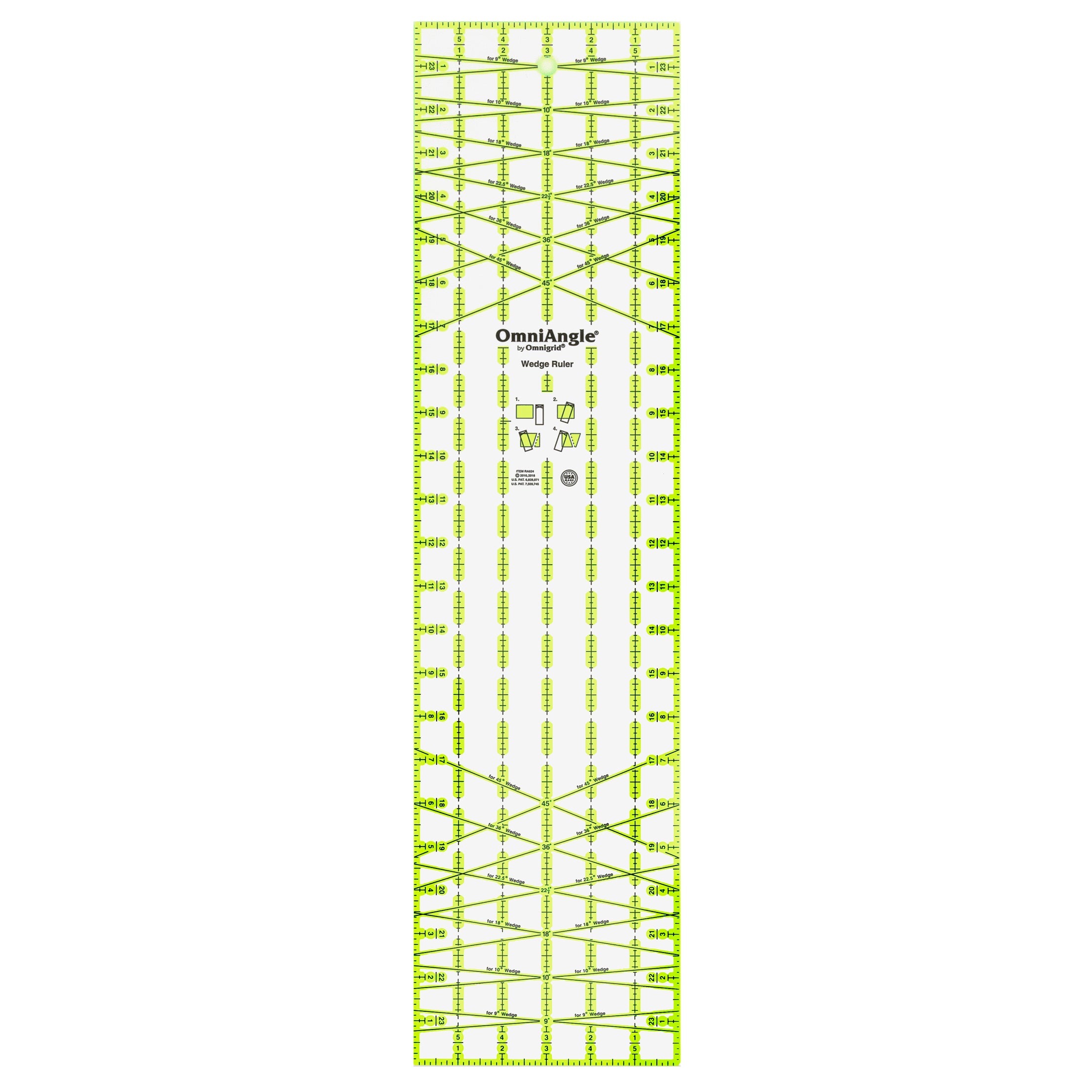 Omnigrid 3-1/2 x 24 Rectangle Quilting and Sewing Ruler