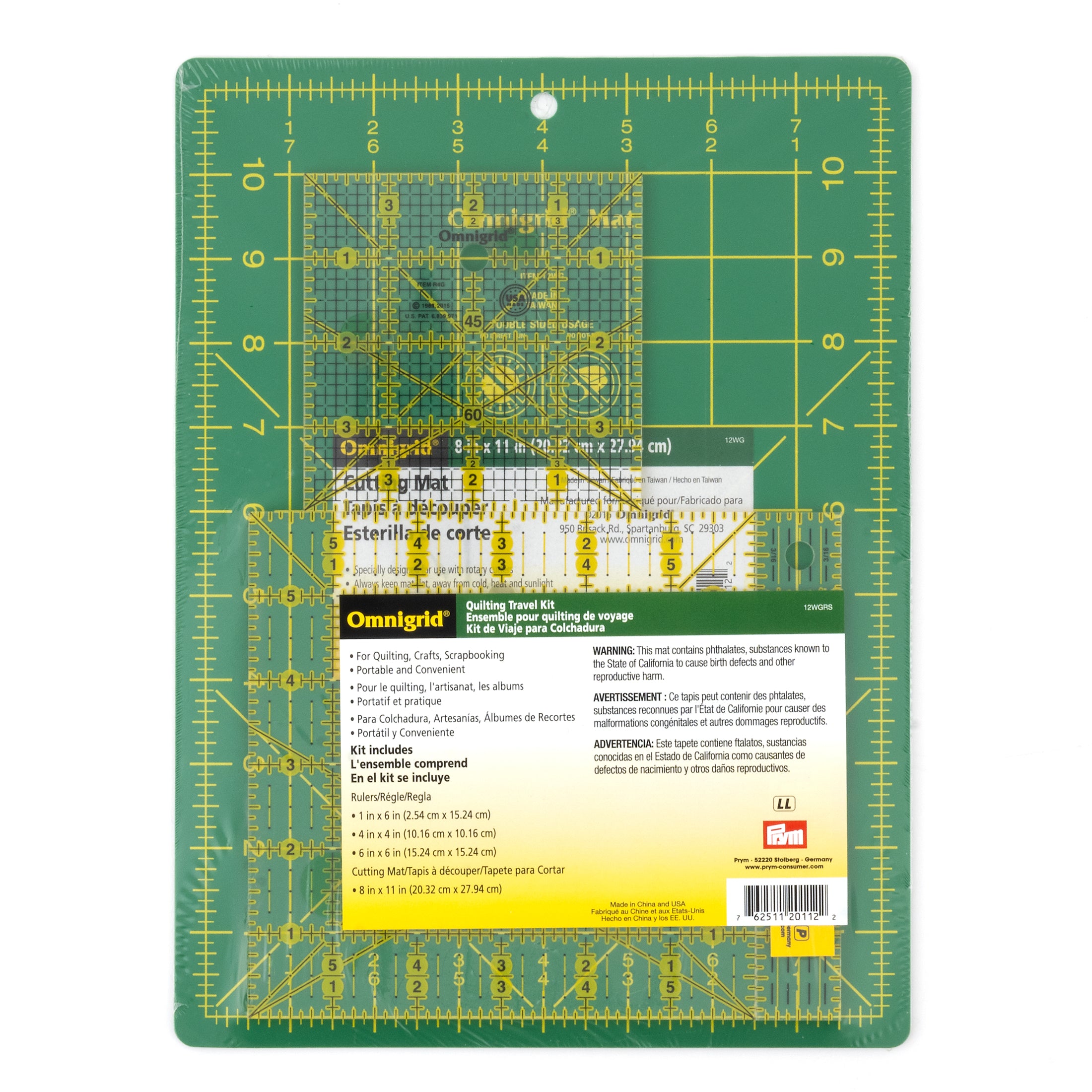 Rulers & Templates - Omnigrid Rulers & Cutting Mat - Quilting Travel K