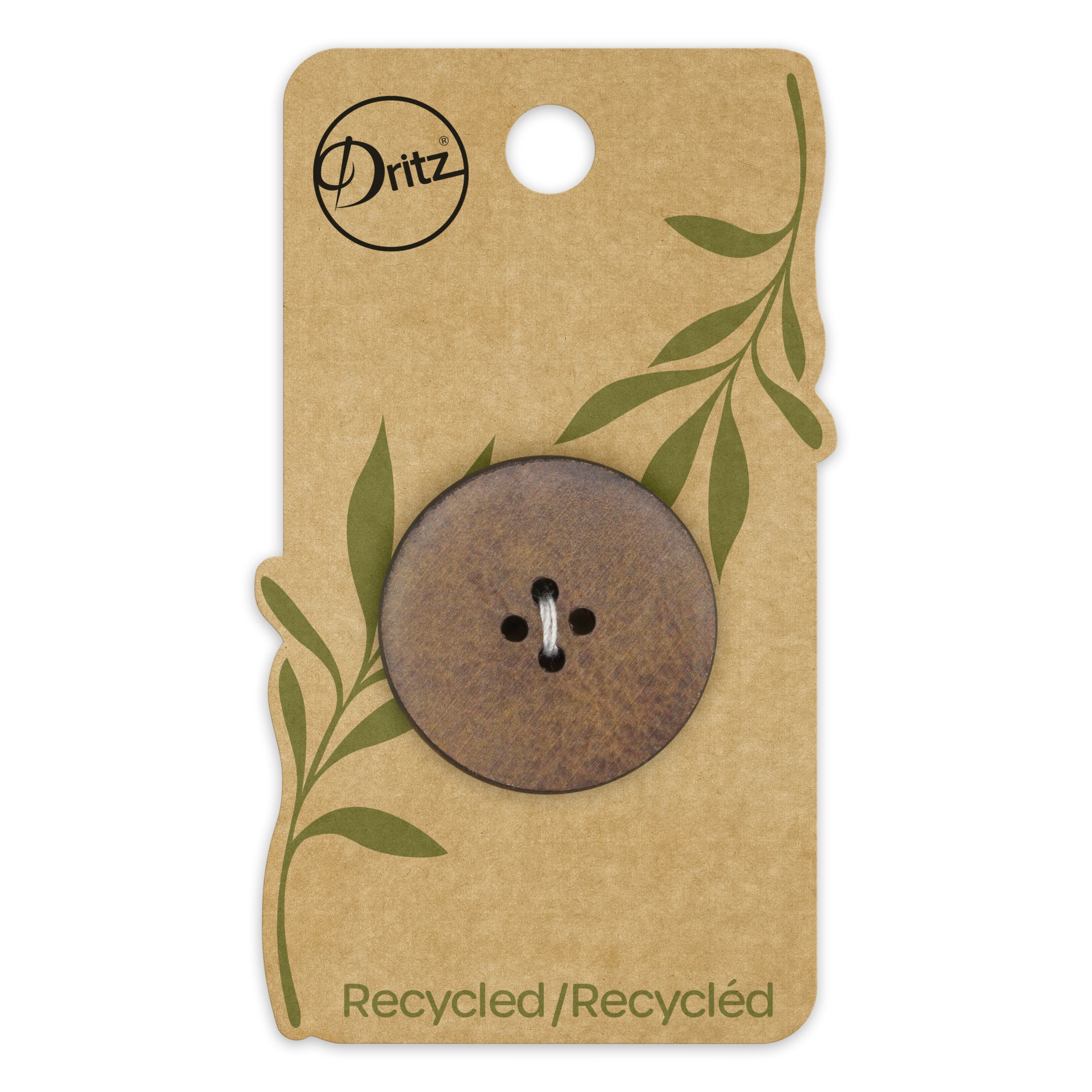 Dritz 25mm Recycled Cotton Round Stitch Buttons Mauve