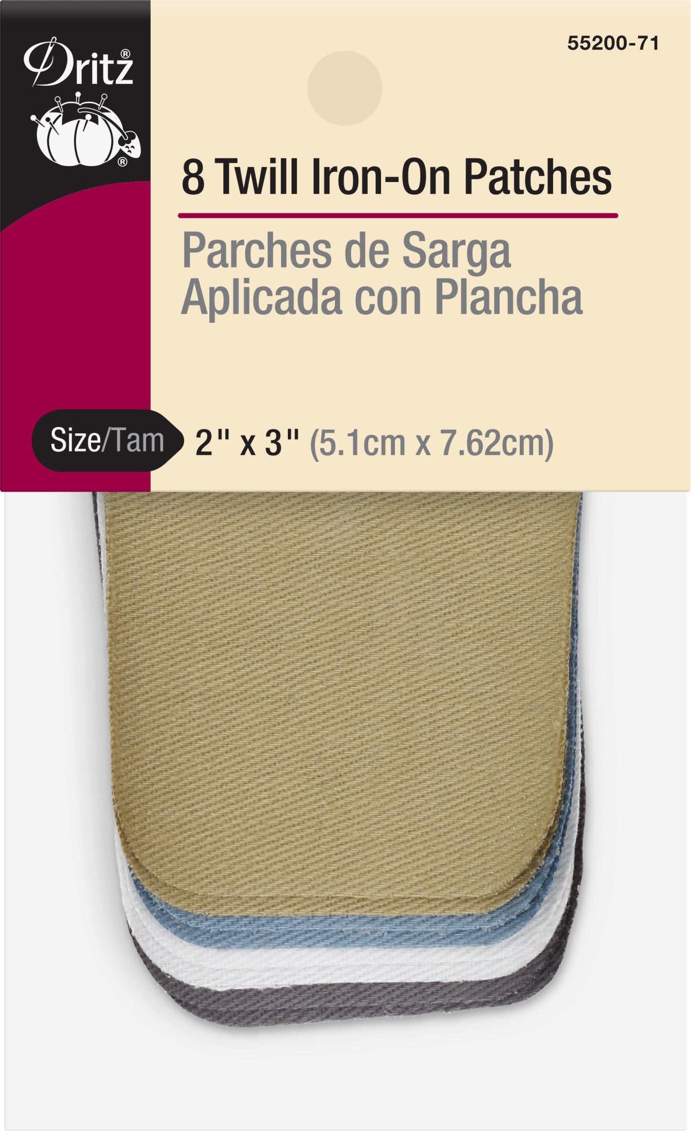 Dritz Suede Cowhide Elbow Patches Beige 2pc