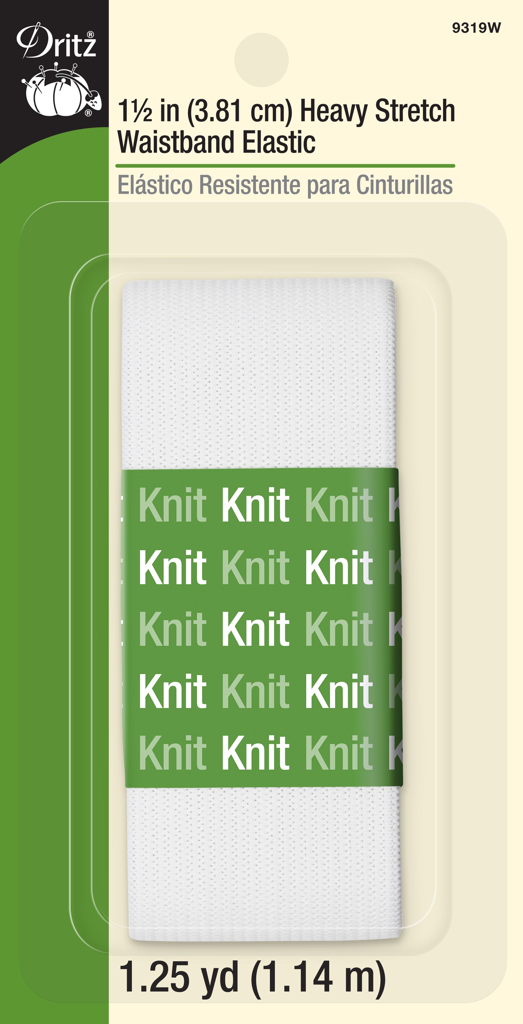 Dritz 9407W Non-Roll Woven Elastic, 1-Inch by 12-Yard, White : :  Home